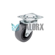 VALORX : Light Duty Top Plate Castor C/W 2" Grey Rubber Wheel (Castor Wheel)