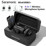 Blink500B2 Saramonic + ที่หนีบไมโครโฟนไร้สายสำหรับกล้อง DSLR โทรศัพท์ USB-C การถ่ายทอดสดการบันทึก Yo