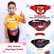 Beg Pinggang Budak Beg Kanak-kanak Ultraman Spiderman Dinasour Budak Beg Sling Lelaki/ Kids Waist Ba