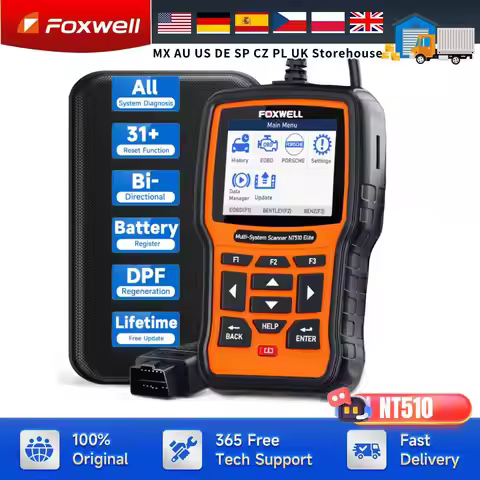 OBD2 Car Scanner Tools Bi-Directional All System Code Reader FOXWELL NT510 Elite 30+ Reset OBD 2 Aut