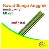 Kawat Bunga Anggrek 60 cm anti karat bulan phalaenopsis plastik besi tangkai