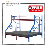 FREE SHIPPING Metal Bunk Bed | Katil Double Decker | Queen &amp; Single Double Decker | Katil Besi 2Tingkat | Bed