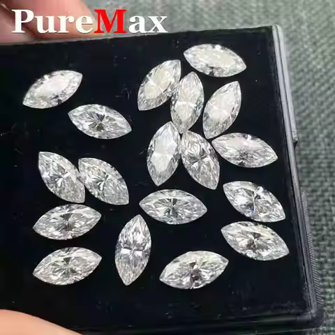 [ Super White ] D Color 0.05-30ct Rare Marquise Cut Moissanite Loose Stone Super White Marquise Mois