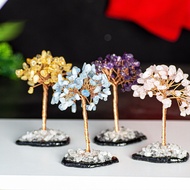 Natural Citrine Fortune Tree Crystal Tree Crystal Money Tree Desktop Money Ornaments