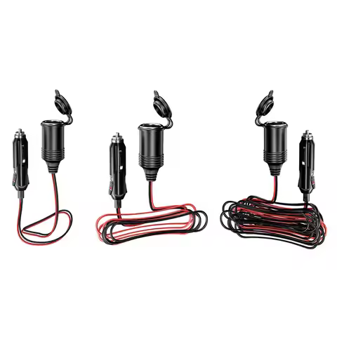 12V 24V 20A Socket Plug 0.6M/1.5M/4M Cigarette Lighter Female Power Extension Cable Car Cigarette Li