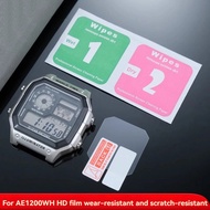 2PCS Explosion-proof Screen Protector Film for Casio AE1200Wh AE-1200 AE-1300 AE1200 Watch Transpare