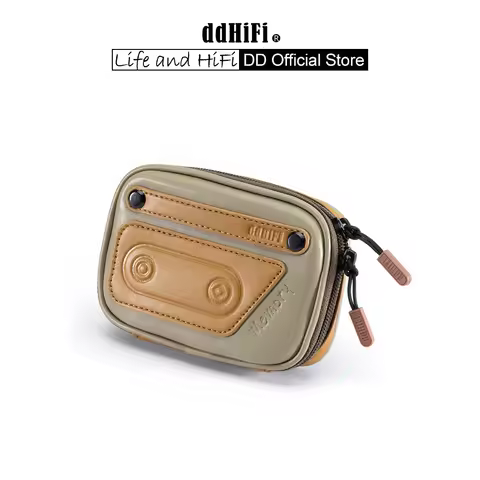 DD ddHiFi CZ120 Cassette-Style Earphones Storage Case With Composite Leather And Customized YKK Doub