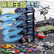 Children Parking Lot Toys Alloy Car Set Fire Police Rail Boy 4-5 Years Old Puzzle Brain 6 ️