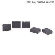 Twsg 5PCS 24V Relay F3AA024E 5A 24VDC F3AA012E F3AA005E Normally Open 4 Feet Relay 5A QDD