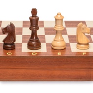 Professional Staunton Tournament No. 6 Wooden Chess Game Set with 2 Extra Queens, 3.9-inch Kings
