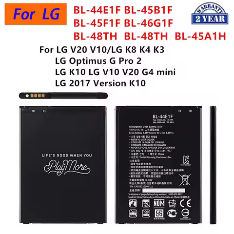 BL-44E1F 45B1F 45F1F BL-47TH 48TH 46G1F 45A1H Battery For LG V20 V10 G4 mini /LG K8 K4 K3 Optimus G 
