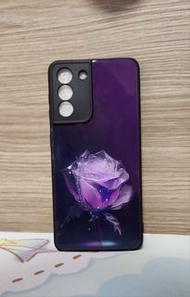 SAMSUNG Galaxy S21 case玻璃幻紫玫瑰