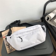 大容量機能胸包 胸前包 簡約帆布斜挎潮挎包 情侶（平行進口）