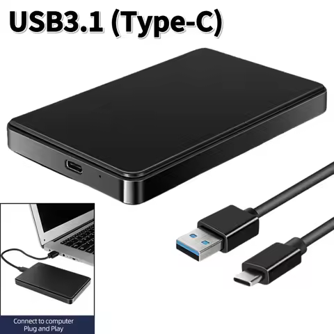 2.5" SATA USB3.1 External Hard Drive Case 6Gbps 6TB High Speed Portable Hard Drive Plug and Play Har