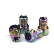 Hkg Titanium Metallic Rainbow Alloy Bike Pump Valve Converter Presta To Schrader Adapter Road Bik