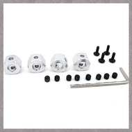 [M G L O] 4PCS 5mm to 12mm Metal Combiner Wheel Hub Hex Adapter for D12 C14 C24 C34 MN D90 D91 MN99S