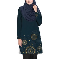 Baju Muslimah Labuh Tshirt Muslimah Jersey Women Baju Raya 2024 Baju Kurung Ramadhan Muslim Jubah Top Girls Baju Raya Ramadan Long-Sleeved Muslim Suit Pakaian Tradisional