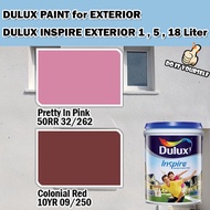 ICI DULUX INSPIRE EXTERIOR  PAINT COLLECTION 1 , 5 &amp; 18 Liter Pretty In Pink / Colonial Red