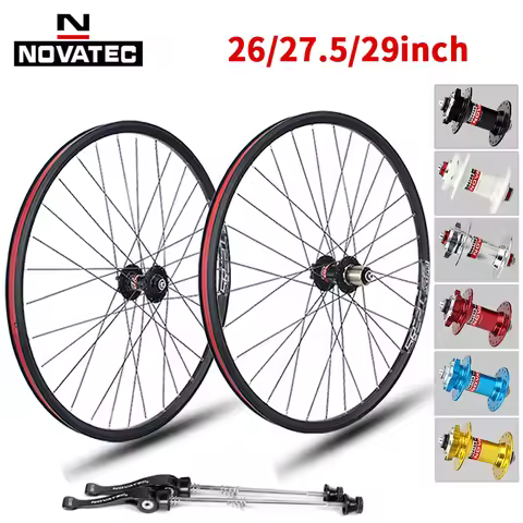Novatec Mountain bike wheelset 26/27.5/29inch D041/D042 4 bearing 7-11 speed 32H Disc brake 29er Alu