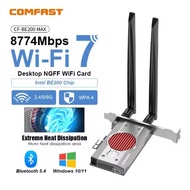 COMFAST WiFi 7  2.4G&5G&6GHz Tri-band Wireless PCIe Adapter Intel BE200 Chip BT5.4 for Win10/11