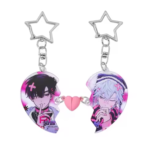 1 Pair of Anime Alien Stage ALIEN STAGE Acrylic IVAN and TILL Cute Cartoon Keychain Pendant