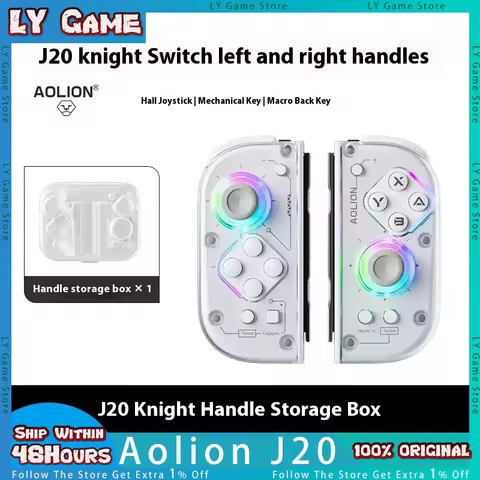 Aolion J20 Wireless Knight Left And Right Gamepad Switch Motion Sensing Hall Joystick Custom Gaming 