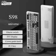 RK S98 3 Mode Wireless Mechanical Keyboard RGB Backlight Customized with Display and Knob Hot Swappa