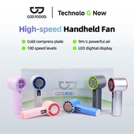 GOOJODOQ 6pcs 4000mAh Turbo Jet Mini Fan Rechargeable Handheld Portable High Speed ​​Strong Wind