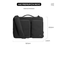 [NEW] tomtoc A42 Premium Laptop Messenger Bag 14 16 17 Inch Business Shoulder Bag Macbook - Beg Mess