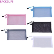 BACK2LIFE File Folders Cosmetic Bag Transparent Pencil Case A4/A5/A6 Colorful Stationery Document Ba