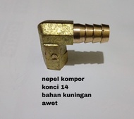 sambungan pipa L kompor bakar - nepel L kompor sosis - nepel kompor bakaran - sambungan pipa kompor