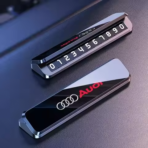 Metal Mobile Phone Temporary Parking Number Plate For Audi A4 A6 A7 RS A5 Q3 Q5 Q7 A8 A3 TT Sline Qu