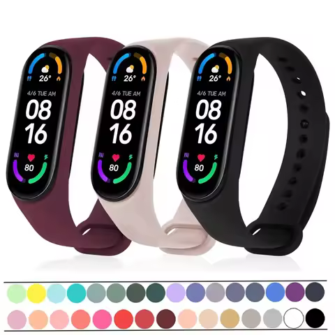 Official Watchband for Xiaomi Mi Band 7 6 NFC bracelet silicone Sport wristband Miband 7 for correa 