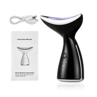 foreverlily เครื่องนวดคอด้วย EMS / 45 °C ประคบร้อน / 3 สีแสง LED ฟังก์ชั่นการบําบัดด้วยโฟตอนเครื่องม