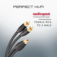 AudioQuest Y splitter - one RCA female to two RCA male 6in (15.24cm) cable