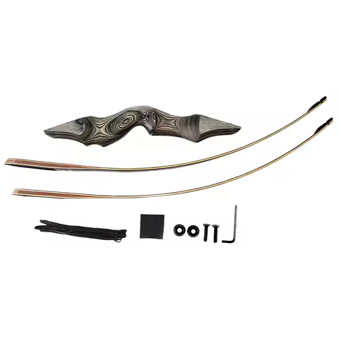 Long bow Junxing Black Hunter 60″ Take Down Right Hand Hunting Bow F172 60" 25-65lbs Black Archery