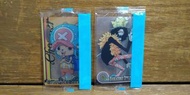 One Piece海賊王角色膠卡共兩張連路飛遊戲金幣一個