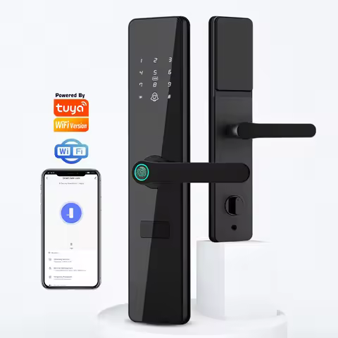 Smart Home Door Lock Tuya App RFID Passcode Lock Electronic Digital Automatic Push and Pull Door Loc
