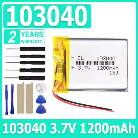 103040 3.7V 1200mAh Polymer Lithium Rechargeable Battery For GPS navigator MP5 Bluetooth Headset PS4