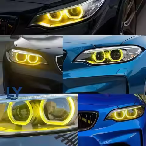 Headlight Yellow LED Boards Yellow Angel Eyes DRL LED Boards For BMW 2 Series F22 2012-2017 LCI LED