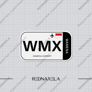 Wamena Airport Code WMX Sign Sticker