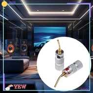 YEW Musical Sound Banana Plug,  Gold Plated Nakamichi Banana Plug, Pin Screw Type Speakers Amplifier Black&amp;Red Speaker Wire Cable Connectors