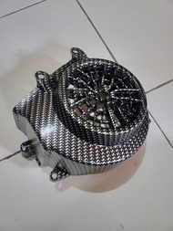 3PCS TUTUP FILTER + TUTUP KIPAS + TAMENG KNALPOT HONDA BEAT ESP / FI / 2016 - 2019 COVER BEAT KARBON