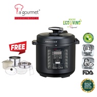 La gourmet Healthy Pressure Cooker Ceramic Pot 6L (Free Accessories Set)