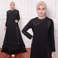 Abaya Hitam Tali Samping - Abaya Turkey Hitam Bordir Simple - Abaya Hitam Bordir Simpel - Gamis Hita