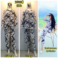 SetLan JUMBOWanita One Set Rayon LD 130 CM Rayon Pajamas TieDye 5XL Latest and Trendy 3588#