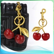 GANTUNGAN Cherry Resin Keychain Fashionable Cherry Crystal Keychain Cherry Pendant Fashionable Cherr