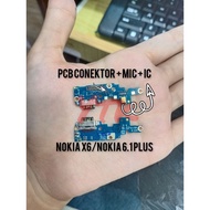 Pcb board/ board mic charger connector + ic/nokia x6/ nokia 6.1 plus original ICADA