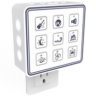 Plug in White Noise Sound Machine with Adjustable Kids Night Light for Sleeping, 9 Non-Looping Sound