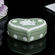 英國製 Wedgwood 碧玉浮雕 愛心首飾盒 陶瓷手錶飾品收納盒